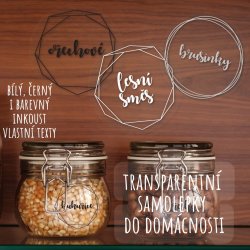GEO TRANSPARENT - SET de autocolante 40 mm (12 buc.)