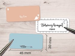 Autocolante de scris DREPTUNGHI 45x20 mm (24 buc.)