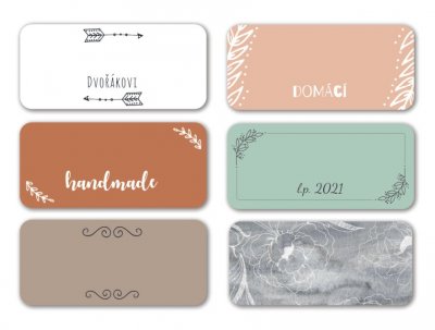 Autocolante de scris DREPTUNGHI 45x20 mm (24 buc.)