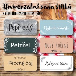 OBDÉLNÍK UNI - SADA štítků 45x20mm (24ks)