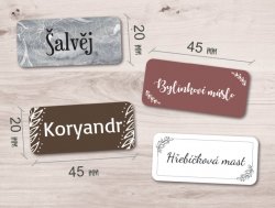 DREPTUNGHI UNI - SET de etichete 45x20 mm (24 buc.)
