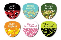 Vasalható névcímkék TEREPMINTA 27x27 mm (30 db)