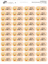 SMILEY névcímkék 35 x 14 mm (44 db)