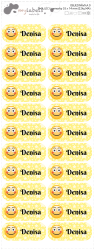 MA SMILEY névcímkék 35 x 14 mm (22 db)