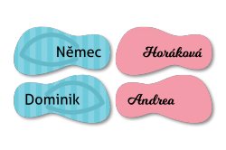 MA Etichete cu nume PENTRU ÎNCĂLȚĂMINTE 40x20 mm (8 buc.)