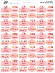 Set SMILEY etichete cu nume (60 buc.)