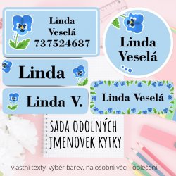 VIRÁGOK névcímke-KÉSZLET (40 db)