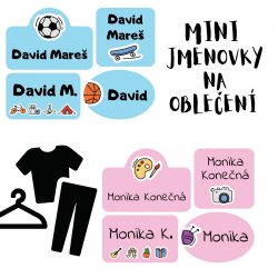Etichete cu nume termoadezive HOBBY-URI (60 buc.)