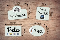 Vasalható névcímkék HOBBIK (60 db)