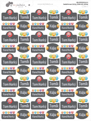 Vasalható címkék SMILEY KÉSZLET (60 db)