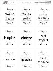 FRESH TRANSPARENT - SET de etichete 46x60 mm (9 buc.)