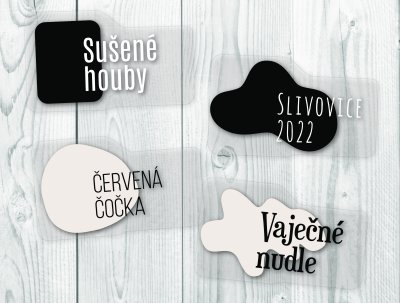 PATĂ TRANSPARENTĂ - SET de autocolante 71x42 mm (8 buc.)