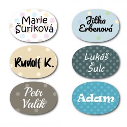 MA - névcímke MINI Pöttyök 22x15 mm (33 db)