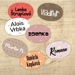 MA - névcímke MINI Pöttyök 22x15 mm (33 db)