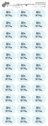 MA - etichetă cu nume MINI Buline 22x15 mm (33 buc.)