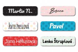 PÖTTYÖK névcímke nem csak íróeszközökre 40x10 mm (45 db)