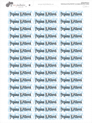 Vasalható címkék PÖTTYÖK ruhákra 40x10 mm (45 db)
