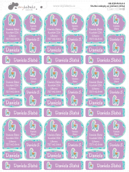 FAUNA SET, autocolante cu nume (45 buc.)
