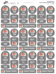 FAUNA SET, autocolante cu nume (45 buc.)