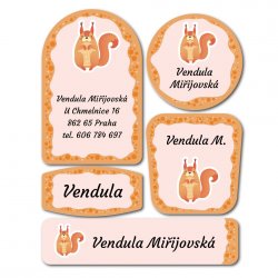 Etichete termoadezive set FAUNA (45 buc.)