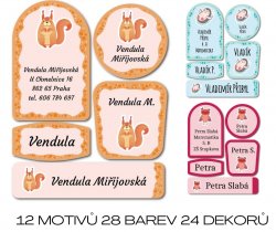 Etichete termoadezive set FAUNA (45 buc.)