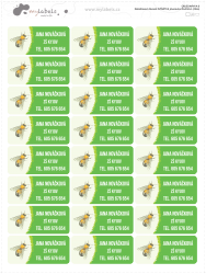 Vasalható Akvarell ÁLLATKÁK névcímke 45x20 mm (24 db)