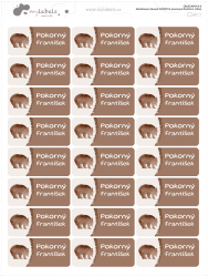 Vasalható Akvarell ÁLLATKÁK névcímke 45x20 mm (24 db)