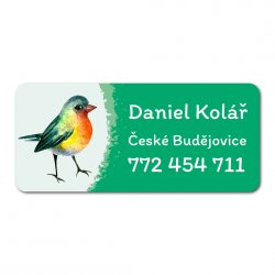 Etichetă cu nume termoadezivă Acuarelă ANIMĂLUȚE 45x20 mm (24 buc.)