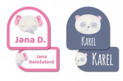 CĂPȘORI de animale - SET - etichete cu nume (40 buc.)