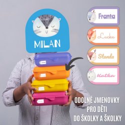 CĂPȘORI de animale - SET - etichete cu nume (40 buc.)