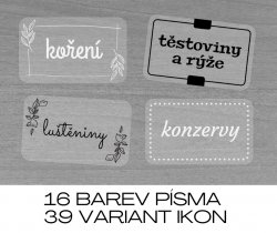 HOME TRANSPARENT - SET de autocolante 40x24 mm (21 buc.+5 buc.)