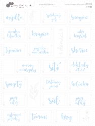 HOME TRANSPARENT - SET de autocolante 40x24 mm (21 buc.+5 buc.)