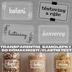 HOME TRANSPARENT - SET de autocolante 40x24 mm (21 buc.+5 buc.)