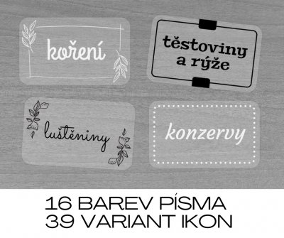 ÁTLÁTSZÓ HOME - matricakészlet 40x24 mm (21 db+5 db)