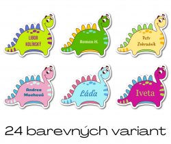 MA - Dinoszaurusz névcímke 34x29 mm (12 db)