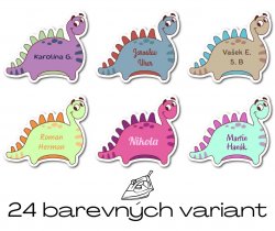 MA - Vasalható Dinoszaurusz névcímke 34x29 mm (12 db)