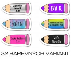 MA - Vasalható CERUZA névcímke ruhákra 35x15 mm (22 db)