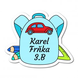 MA - Vasalható HÁTIZSÁK névcímke 35x29 mm (12 db)