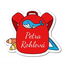 MA - Vasalható HÁTIZSÁK névcímke 35x29 mm (12 db)