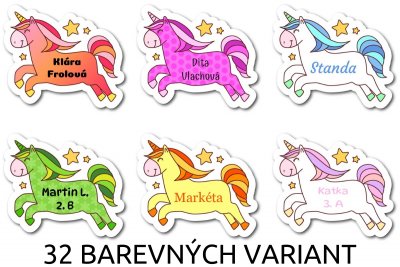 MA - UNICORN etichetă cu nume 34x29 mm (12 buc.)