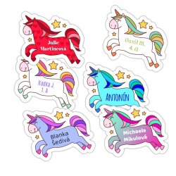 MA - etichetă cu nume termoadezivă UNICORN 34x29 mm (12 buc.)