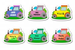 MA - Etichetă cu nume termoadezivă TRACTOR 35x26 mm (12 buc.)