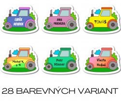 MA - Vasalható TRAKTOR névcímke 35x26 mm (12 db)
