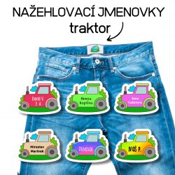 MA - Vasalható TRAKTOR névcímke 35x26 mm (12 db)