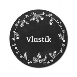HANDMADE autocolante și etichete cu nume de CRĂCIUN SET 43 mm (12 buc.)