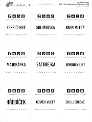 FRESH ALB - SET de etichete 46x60 mm (9 buc.)