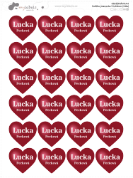 SZÍVECSKE névcímke 31x28 mm (24 db)