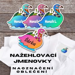 MA - Vasalható FLAMINGÓ névcímke 32x32 mm (10 db)