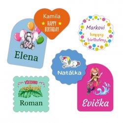 CADOU etichete cu nume (12 buc.)