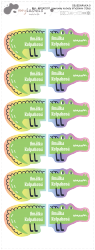 MA - CROCODIL etichete cu nume pentru încălțăminte 67x26 mm (12 buc.)